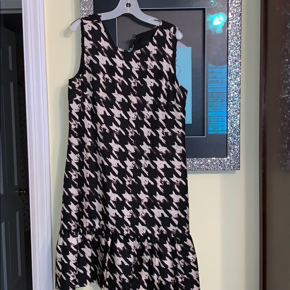 Jcrew Silk Houndstooth Print Shift - image 1